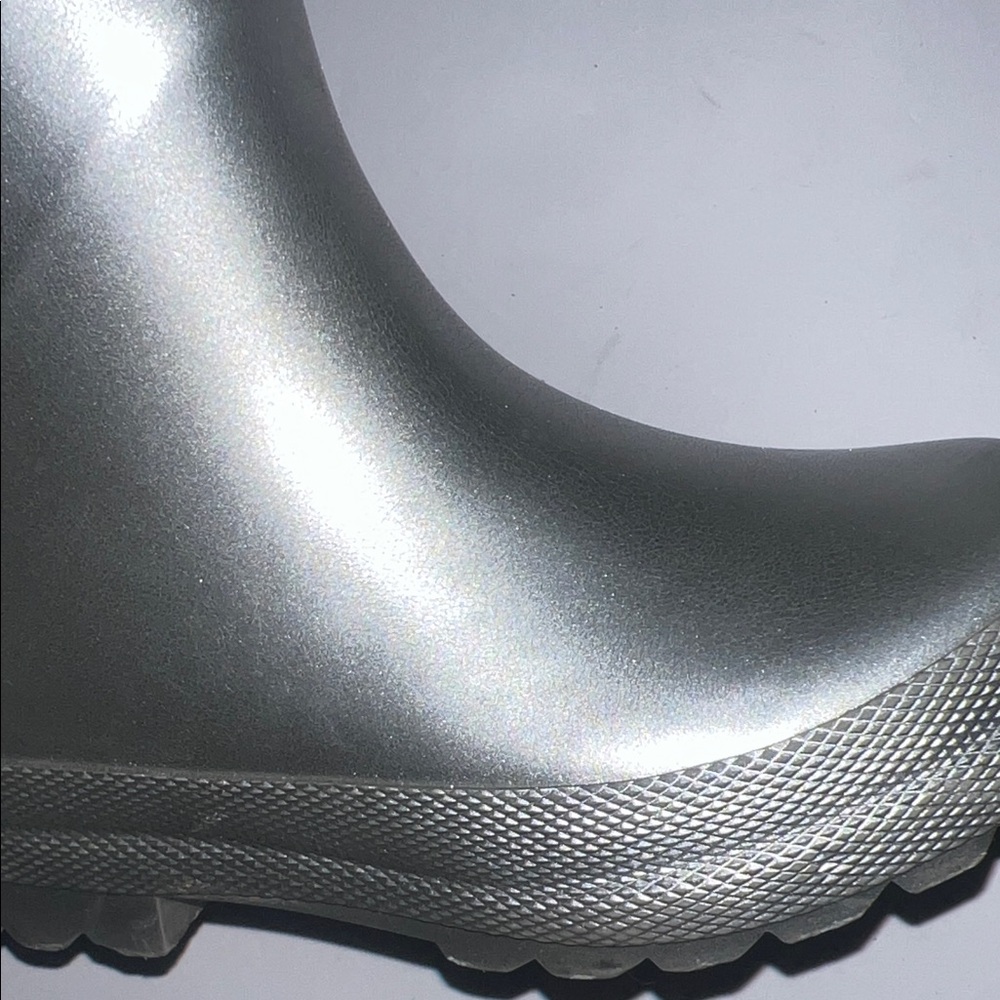 Hatley Metallic Gray Kids Rain Boots - Picture 8 of 9